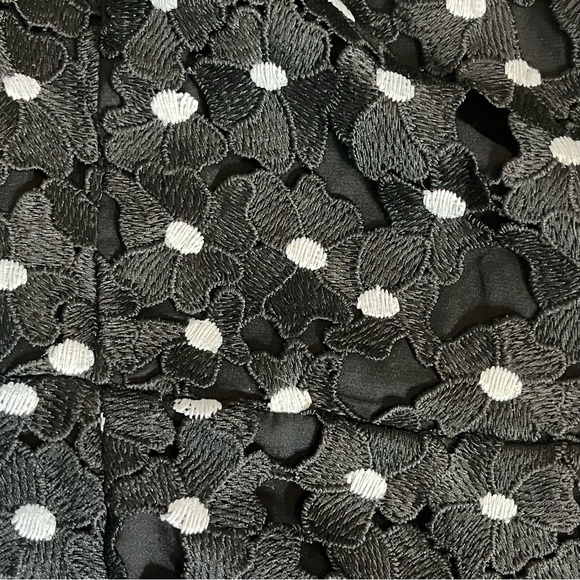 Bardot Black White Floral One Shoulder Puff Sleeve Effie Lace Dress US 4 XS prom - Picture 3 of 5